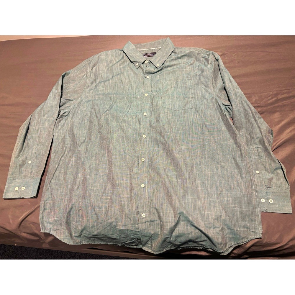 Architect Men’s 3XLT Big & Tall Green Check Long Sleeve Button-Up Shirt